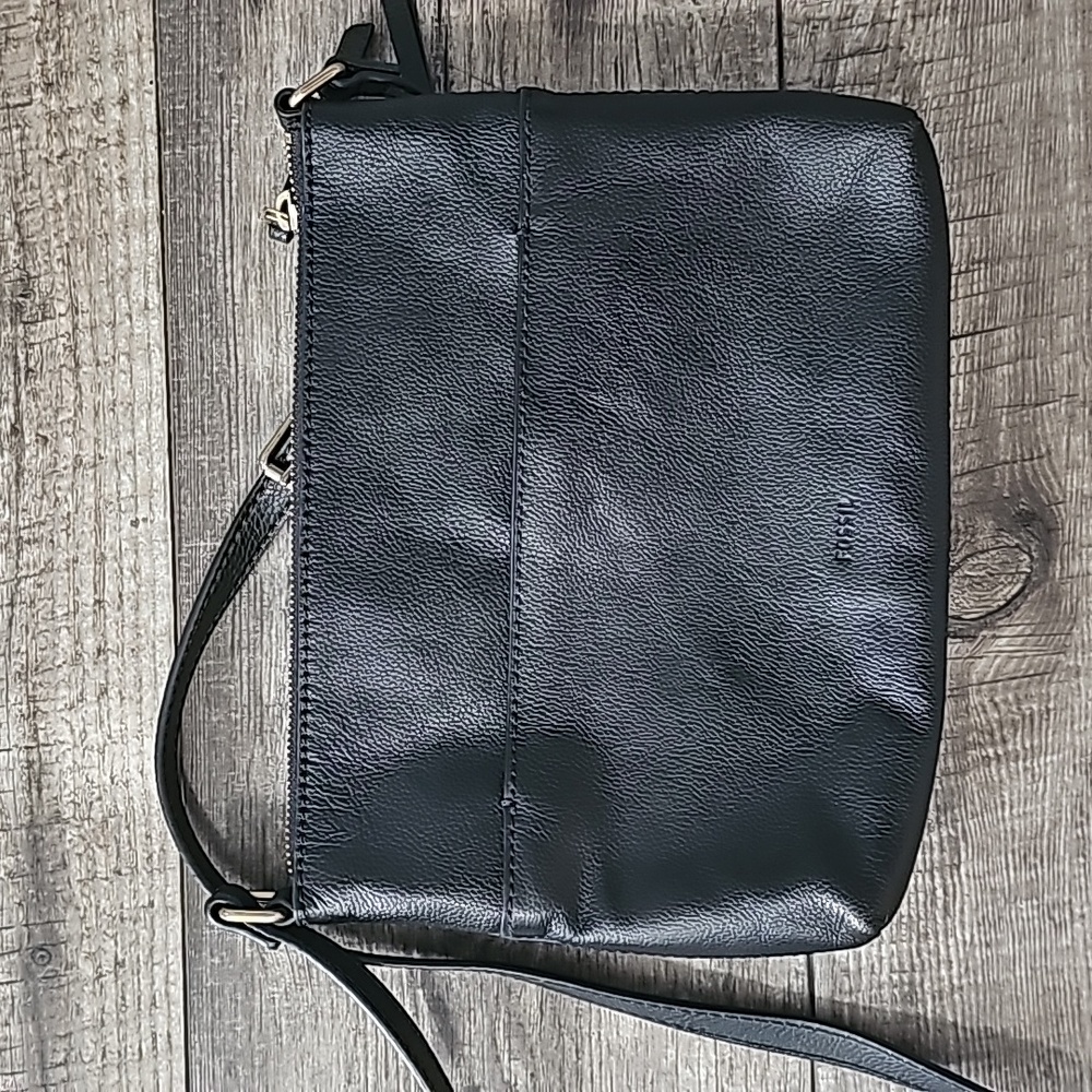 Fossil Keira Midnight Leather Crossbody Bag